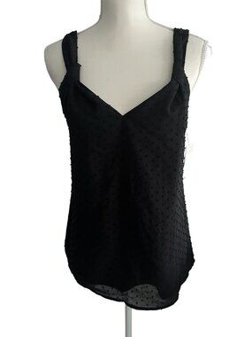 NORDSTROM RACK Black Patterned Tank Top Size Small NEW New with tags